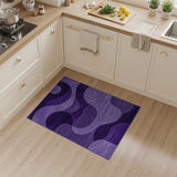 Abstract Area Purple Purple Fluid Waves Abstract Area Rug