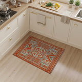 Southwestern Orange Orange Southwestern Geometric Area Rug