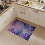 Purple Moonlit Sakura Fantasy Area Rug