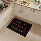 Red Dice Maze Geometric Area Rug