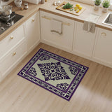 Purple Ornate Persian Border Rug