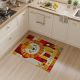 Playful Cartoon Lion ABC Alphabet Kids Rug
