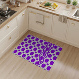Purple Abstract Bubble Shapes Area Rug