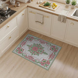 Floral Vintage Pink Pink Floral Medallion Vintage Area Rug