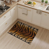 Orange Bold Orange Tiger Stripe Area Rug