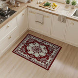 Ornate Red Ivory Persian Medallion Rug