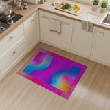 Abstract Area Vibrant Multi-Color Wave Abstract Area Rug