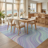 Pastel Swirl Abstract Area Rug
