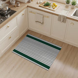 Green Border Vertical Pinstripe Area Rug
