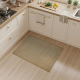 Ochre Check Geometric Woven Area Rug