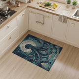 Lunar Octopus Teal Depths Area Rug