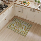 Gold and Silver Elegant Gold Persian Medallion Area Rug