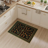 Black Gold Diamond Geometric Area Rug