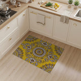 Yellow Yellow Sunflower Mandala Area Rug