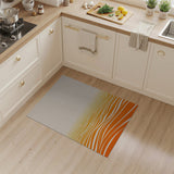 Orange Wavy Gradient Area Rug