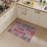 Pink Geometric Modern Area Rug
