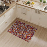 Vibrant Geometric Star Mandala Area Rug