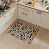 Vibrant Multi-Color Circles Geometric Area Rug