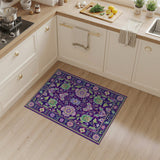 Multi-color and Patterns Vibrant Purple Floral Persian Area Rug