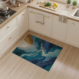 Teal Canyon River Layered Area Rug