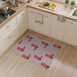 Pink Cowboy Boots Pattern Area Rug