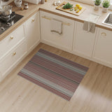 Red Bold Red Vertical Stripe Area Rug