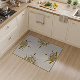 Ornate Gold Floral Beige Area Rug