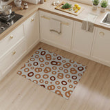 Abstract Orange Rings Area Rug