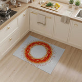 Fiery Mandala Orange Area Rug
