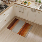 Modern Brown Tan Horizontal Stripe Area Rug