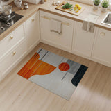 Bold Orange Bold Orange Geometric Abstract Area Rug