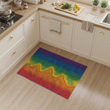 Rainbow Contour Abstract Area Rug