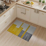 Bold Yellow Block Geometric Area Rug