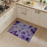 Purple Magnolia Floral Area Rug