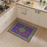 Purple Purple Medallion Traditional Persian Rug