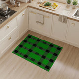 Bold Green Black Buffalo Check Area Rug