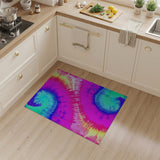 Vibrant Tie-Dye Rainbow Swirl Area Rug