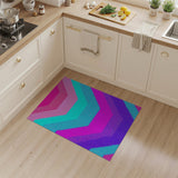 Vibrant Pink Purple Teal Geometric Area Rug