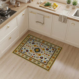Elegant Yellow Persian Floral Area Rug