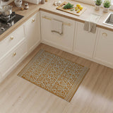 Terracotta Ivory Geometric Tribal Area Rug
