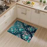 Teal Pearl Bubble Shimmer Area Rug