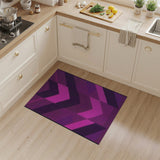 Purple Pink Chevron Geometric Area Rug