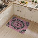 Pink Holly Berry Mandala Area Rug