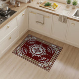 Elegant Maroon Persian Area Rug with Ornate Floral Medallion