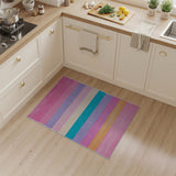 Vibrant Multi-Color Horizontal Stripe Area Rug