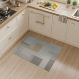 Beige Grey Abstract Geometric Area Rug