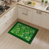 Lush Green Clover Meadow Area Rug