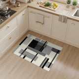 Black White Geometric Modern No. 17 Area Rug