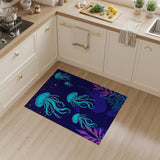 Neon Jellyfish Underwater Glow Area Rug
