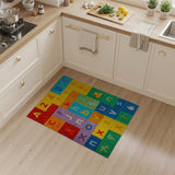 Vibrant ABC 123 Kids Area Rug with Cute Animals